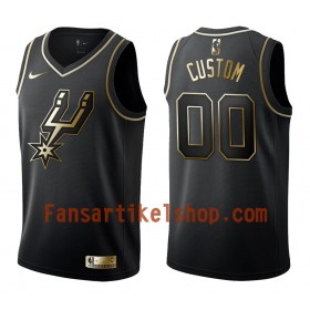 NBA San Antonio Spurs Trikot Benutzerdefinierte Nike Schwarz Golden Edition Swingman - Herren